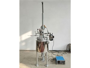 29L镍材复合板手动吊杆升降反应釜已完工发往重庆